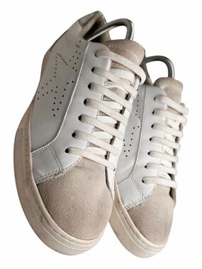 Steven‎ Rezza New York Star Sneakers White Leather Suede Lace Up 9.5